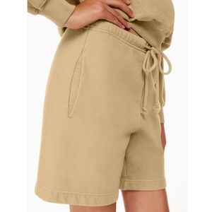 NWT Aritzia Wilfred Free Free Fleece 7’ Sweatshorts in Faded Dry Basil Green S